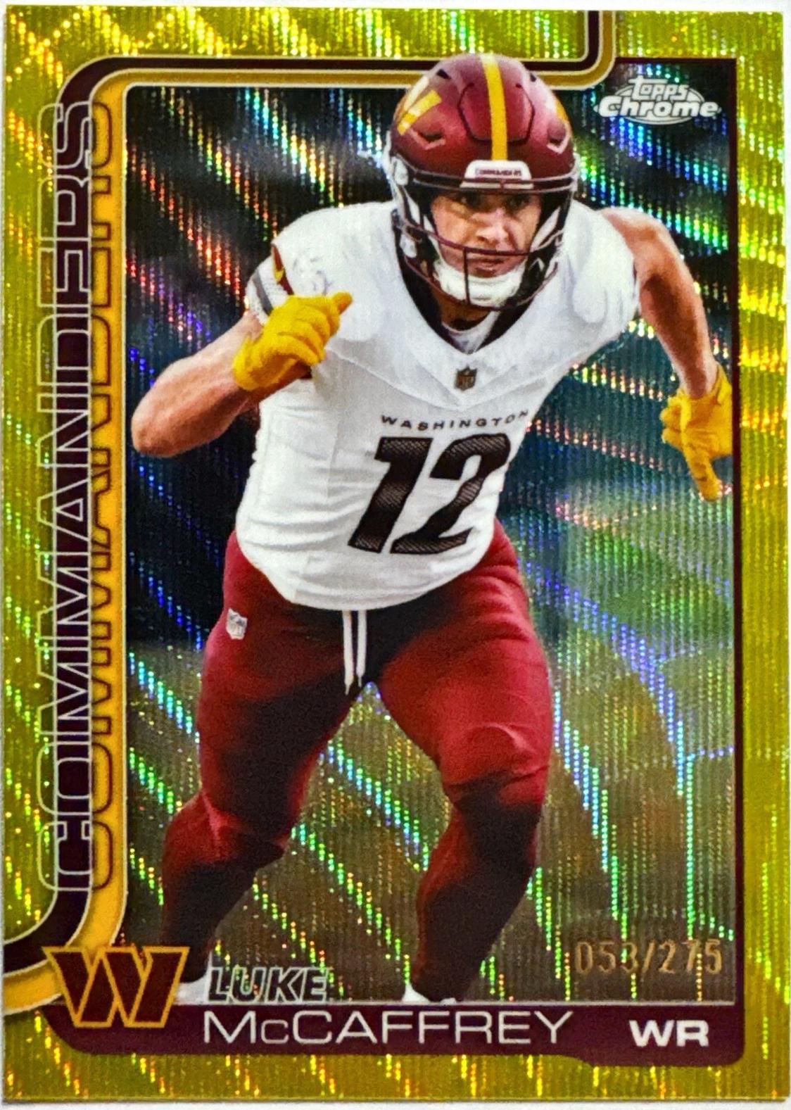 Luke McCaffrey [Yellow Wave Refractor] #298