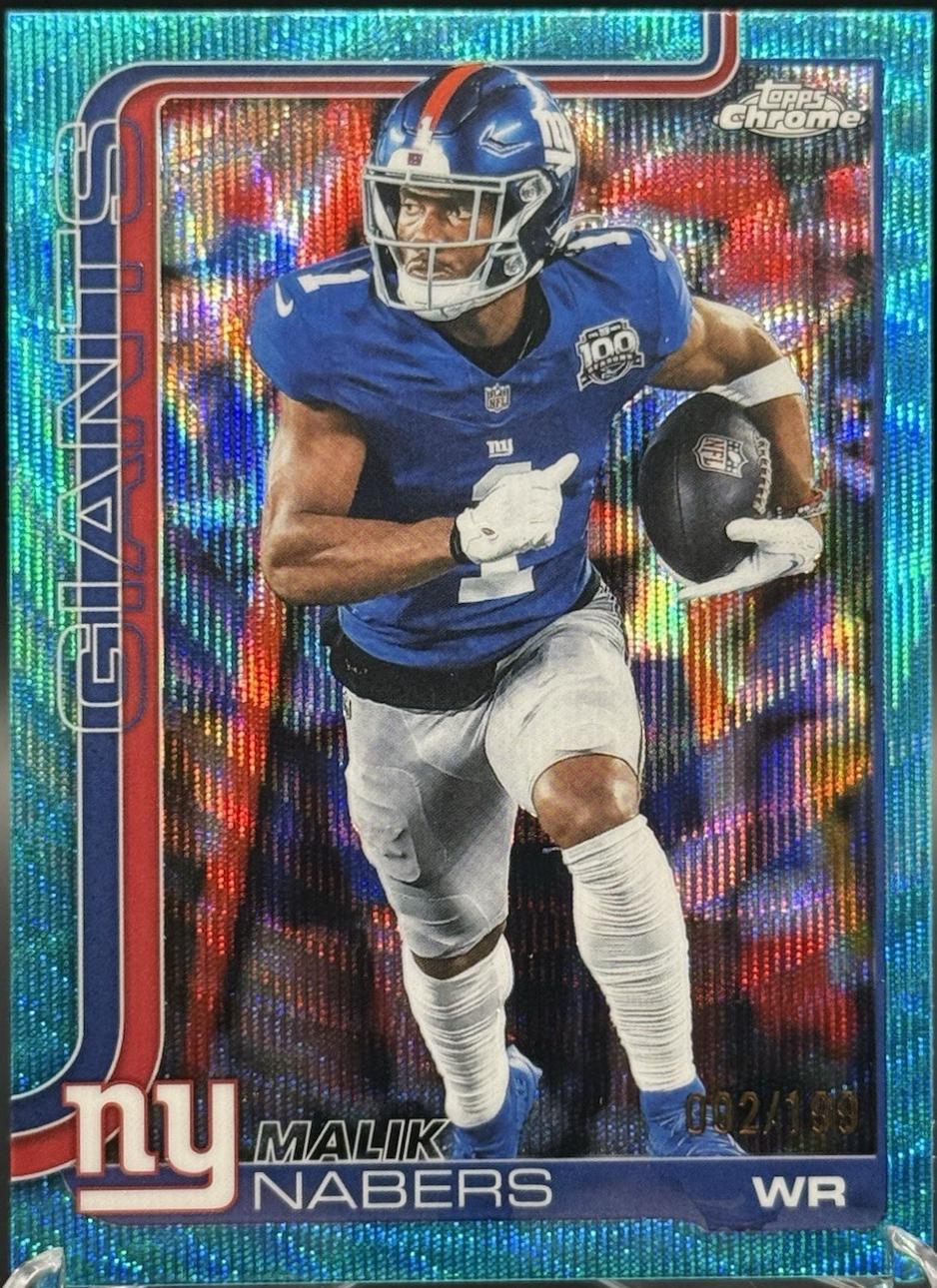 Malik Nabers [Aqua Wave Refractor] #225