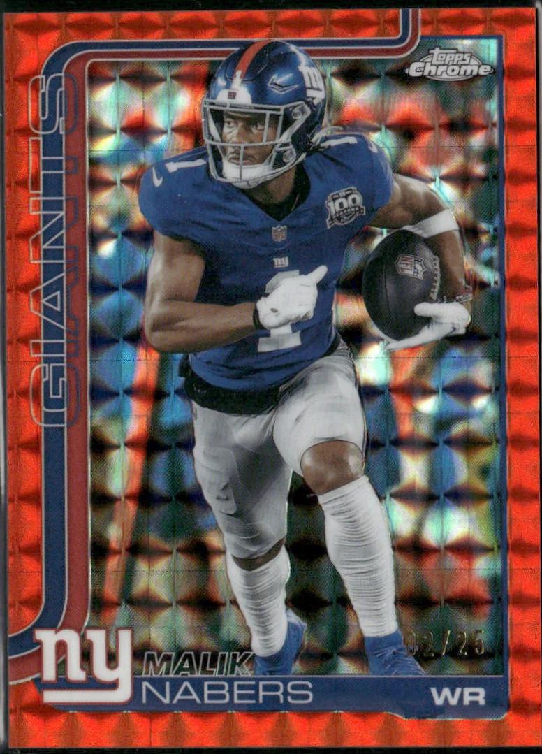 Malik Nabers [Orange Geometric Refractor] #225