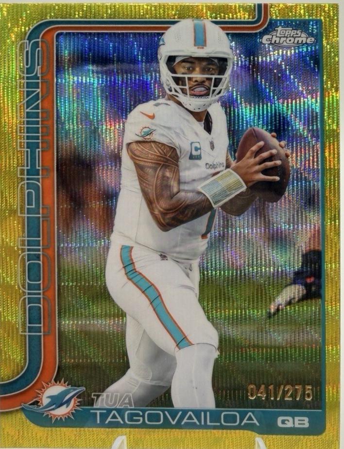 Tua Tagovailoa [Yellow Wave Refractor] #187