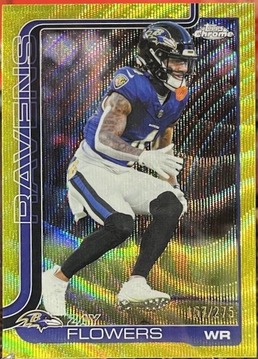 Zay Flowers [Yellow Wave Refractor] #22