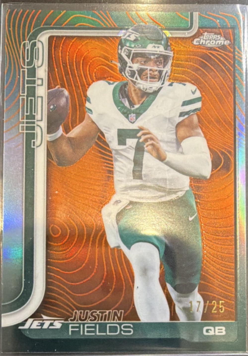 Justin Fields [Orange Wave Refractor] #237