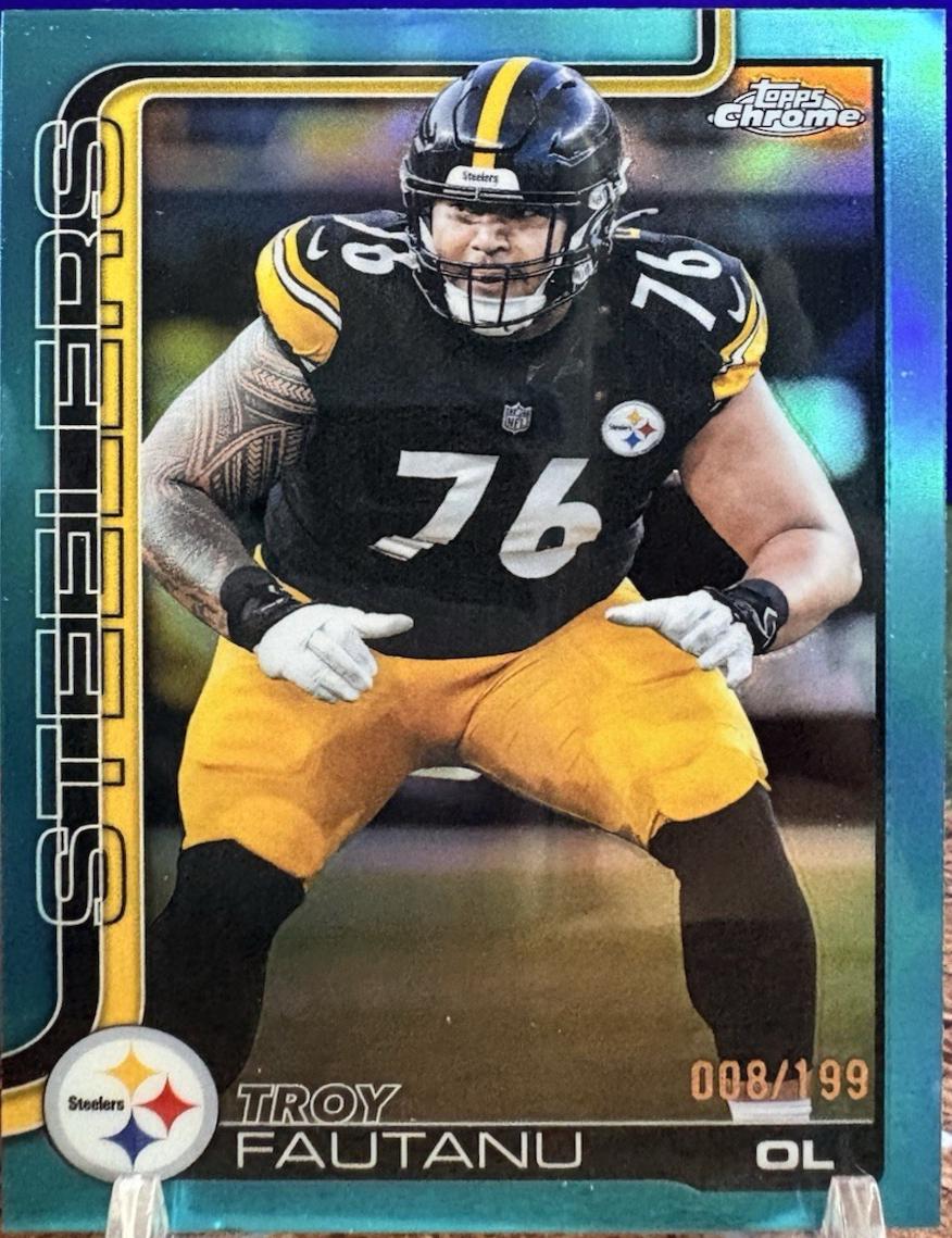 Troy Fautanu [Aqua Refractor] #256