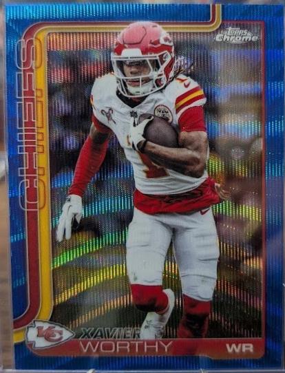 Xavier Worthy [Blue Wave Refractor] #145