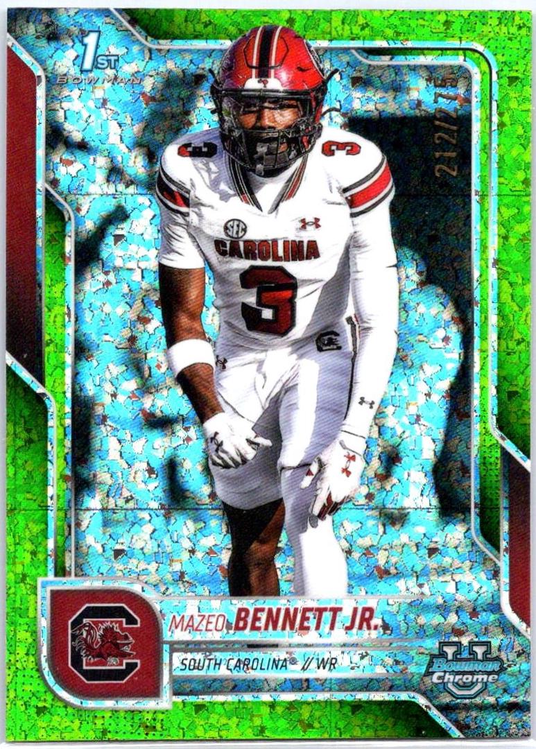 Mazeo Bennett Jr. [Lime Green Mini-Diamond Refractor] #66
