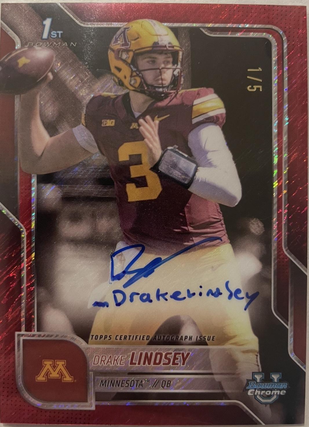Drake Lindsey [Red Shimmer Refractor] #BCA-DLI