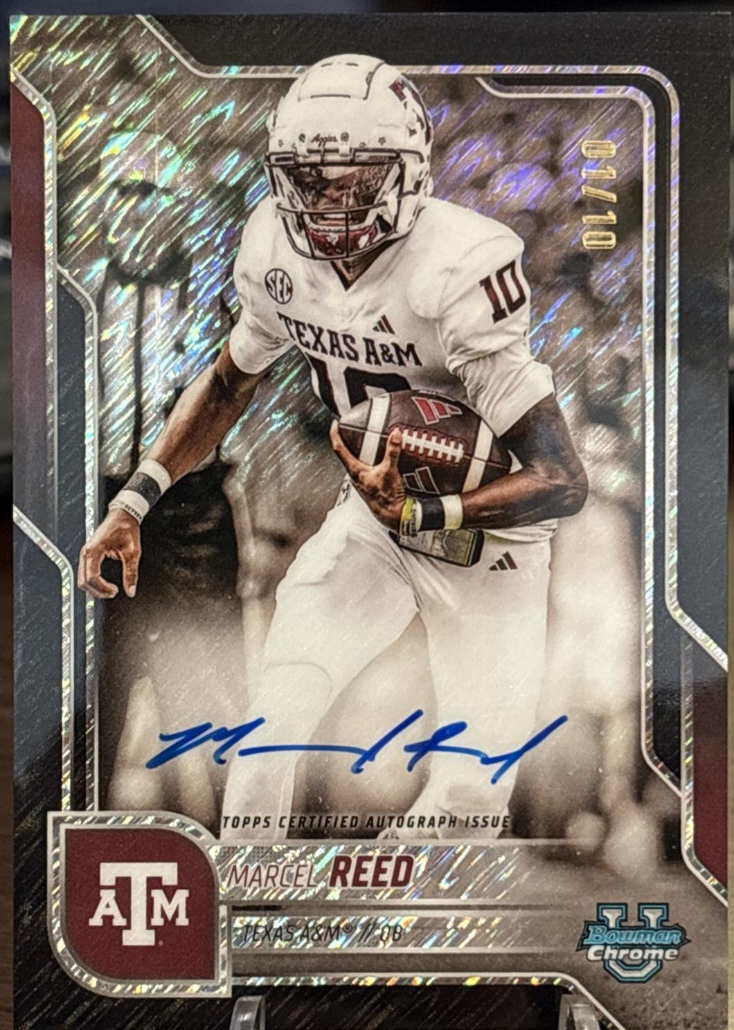 Marcel Reed [Black Shimmer Refractor] #BCA-MRE