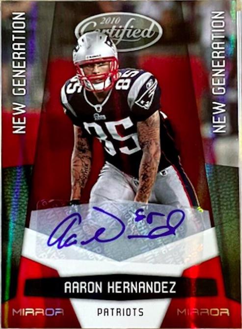 Aaron Hernandez [Mirror Red Autograph] #171