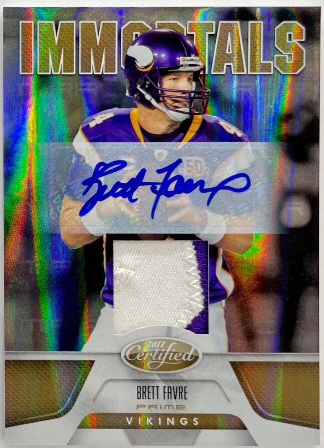 Brett Favre [Mirror Gold Prime Jersey Autograph] #289