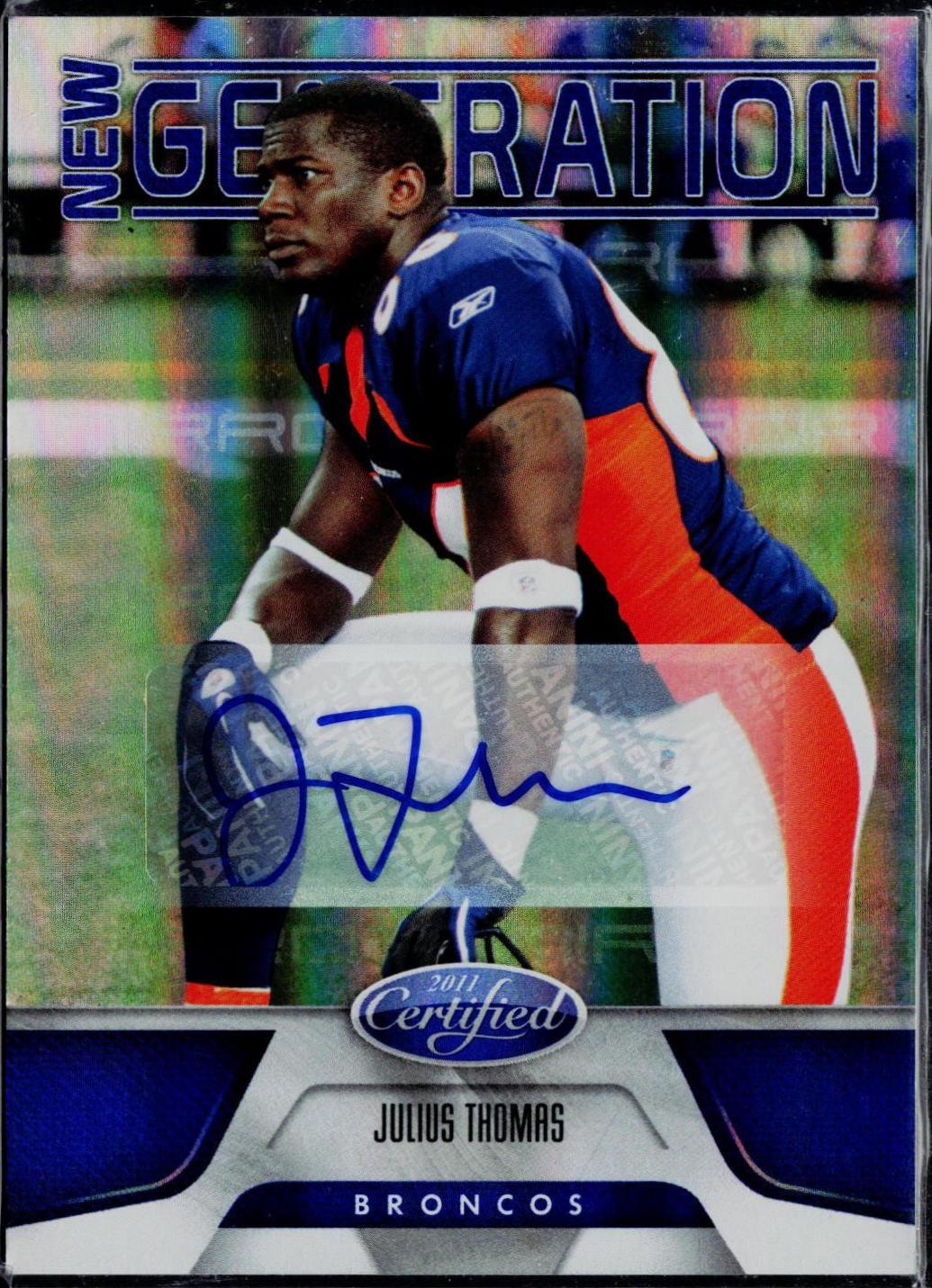Julius Thomas [Mirror Blue Autograph] #198