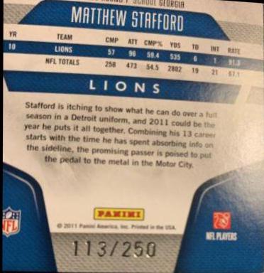 Matthew Stafford [Mirror Red] #51