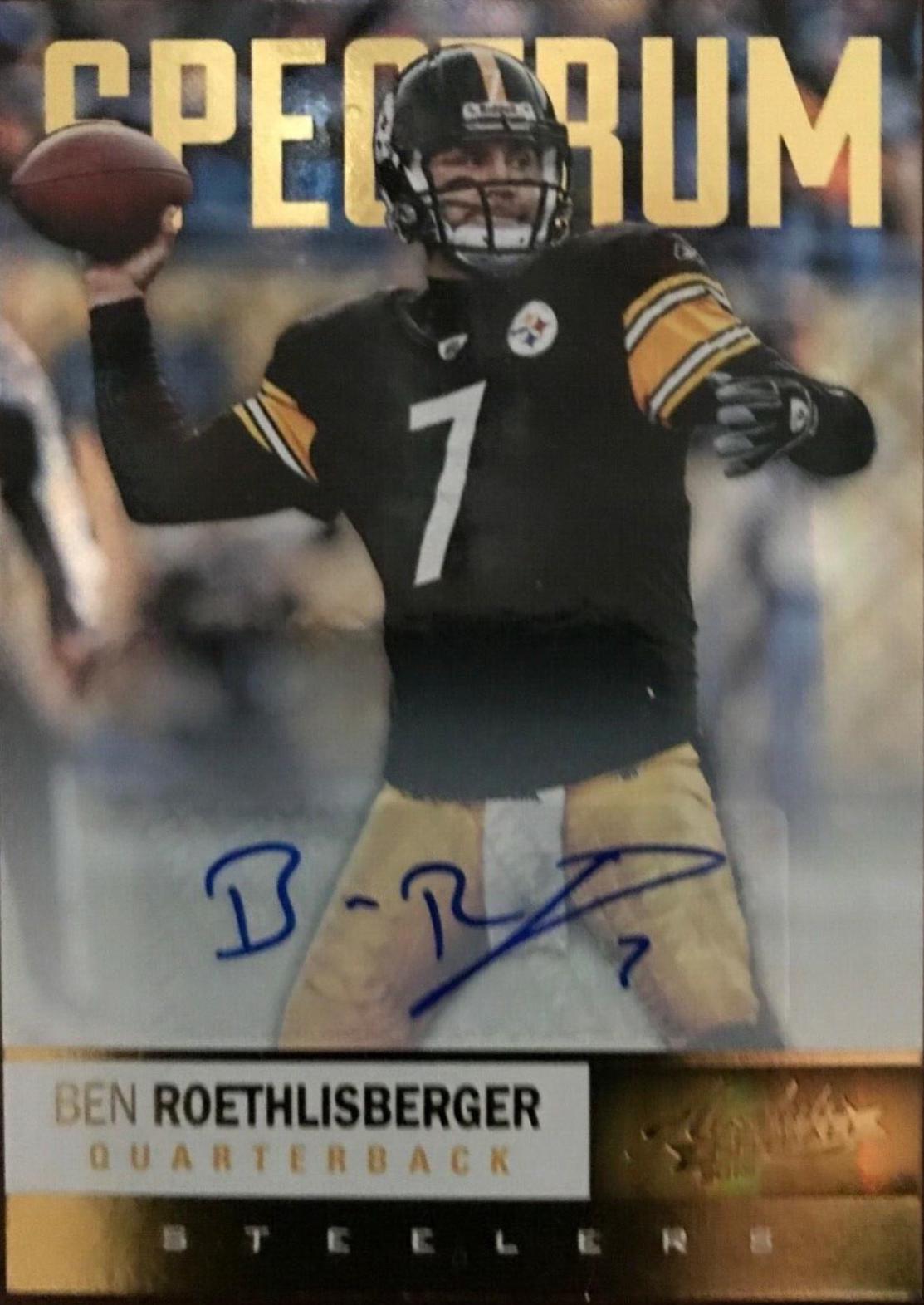 Ben Roethlisberger [Spectrum Platinum Autograph] #13