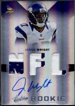 Jarius Wright [Rookie Premiere Materials Autographs NFL Prime] #215
