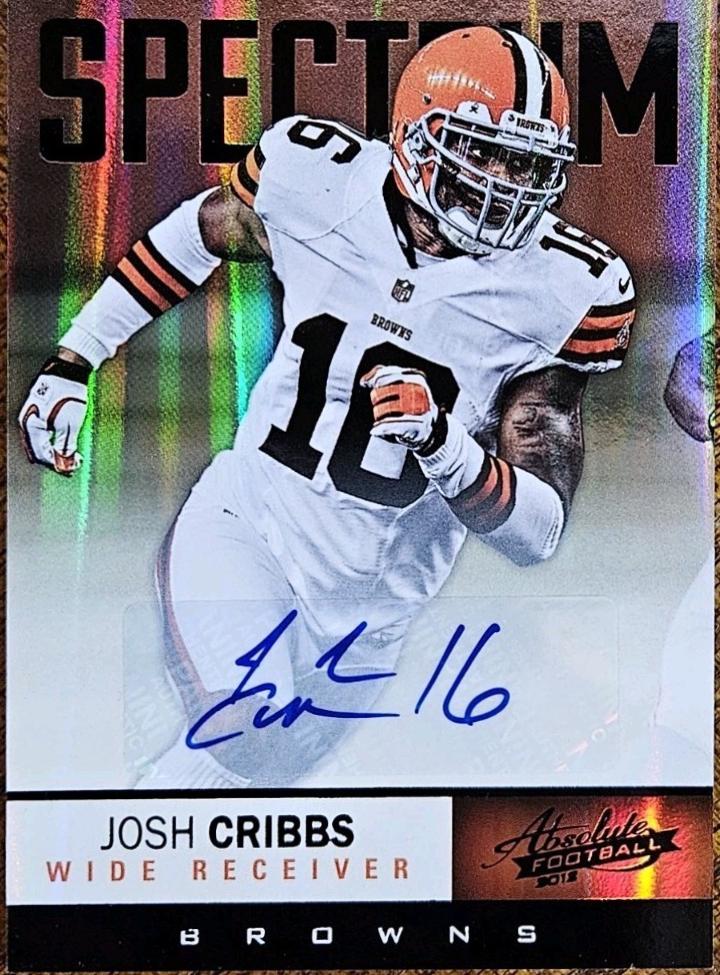 Josh Cribbs [Spectrum Black Autograph] #12