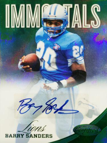 Barry Sanders [Mirror Emerald Autograph] #154