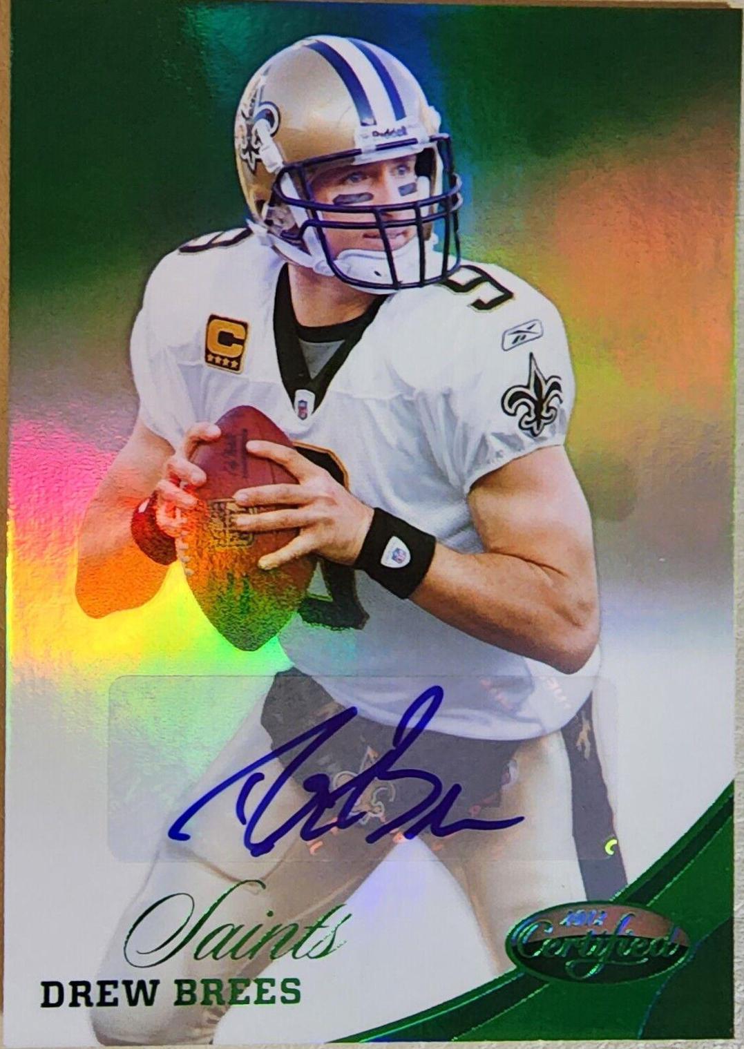 Drew Brees [Mirror Emerald Autograph] #112