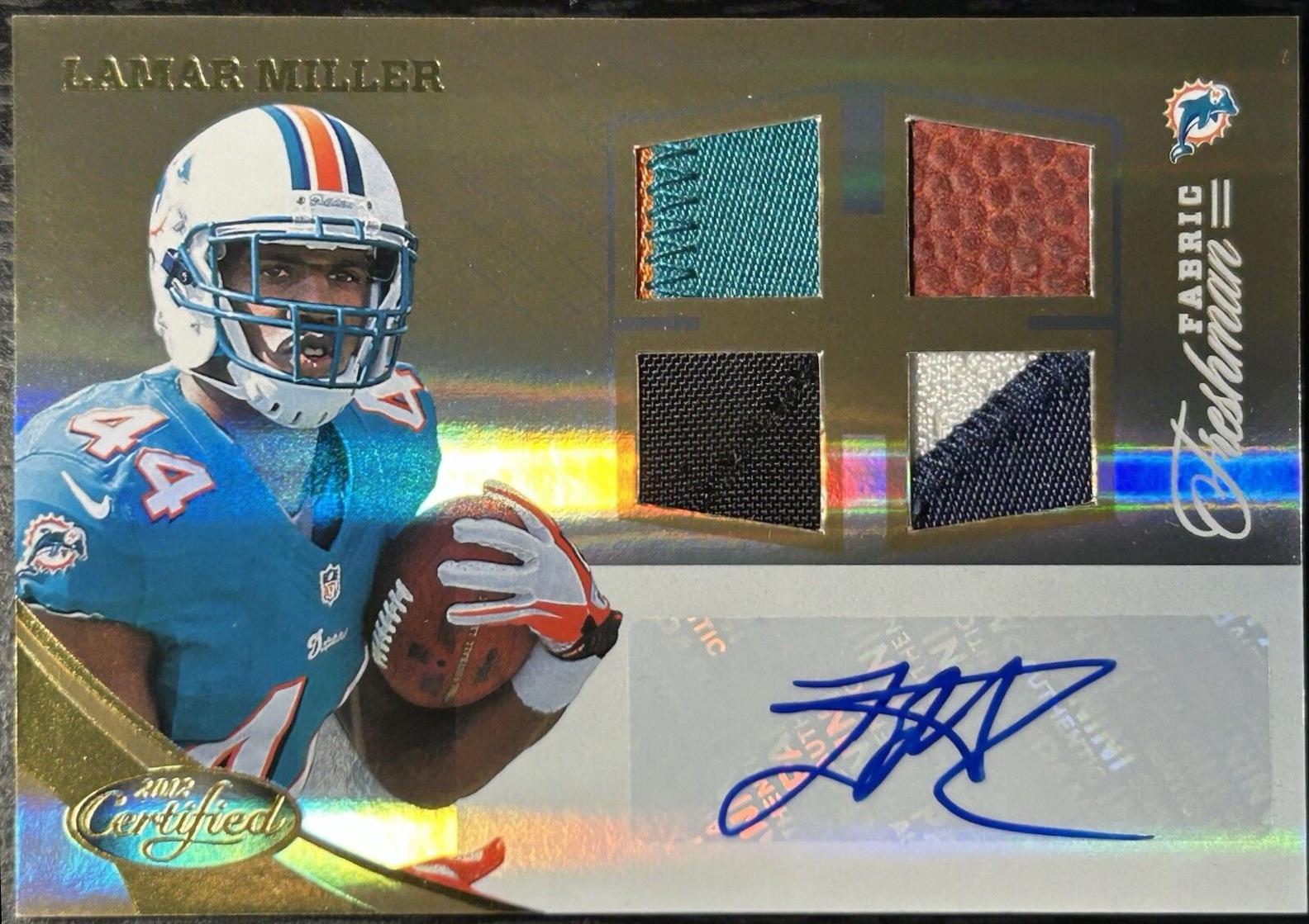 Lamar Miller [Jersey Autograph Mirror Gold] #337