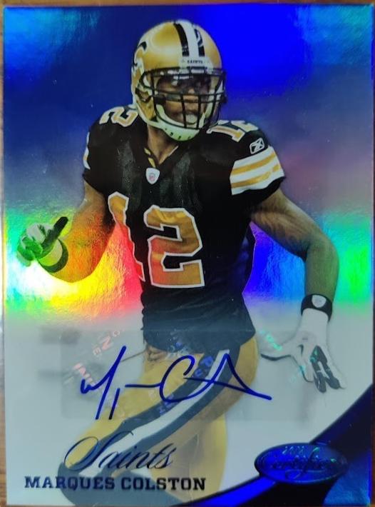 Marques Colston [Mirror Blue Autograph] #115