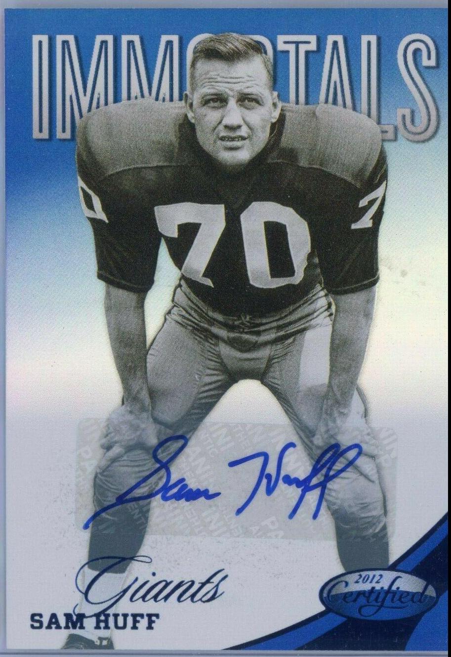 Sam Huff [Mirror Blue Autograph] #197