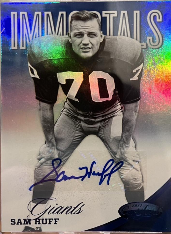 Sam Huff [Mirror Emerald Autograph] #197