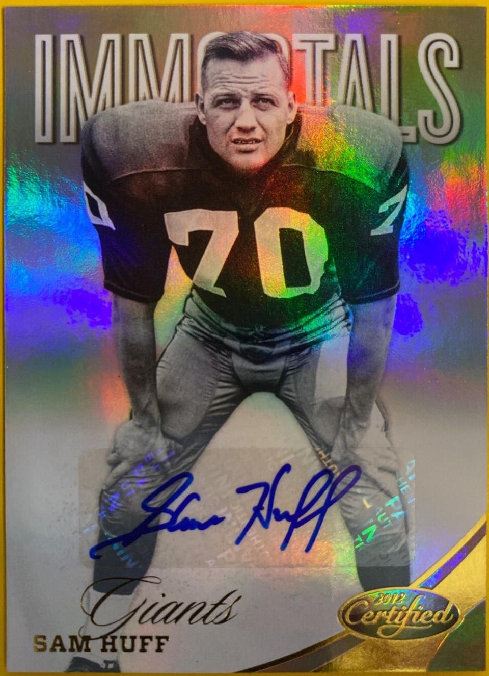 Sam Huff [Mirror Gold Autograph] #197