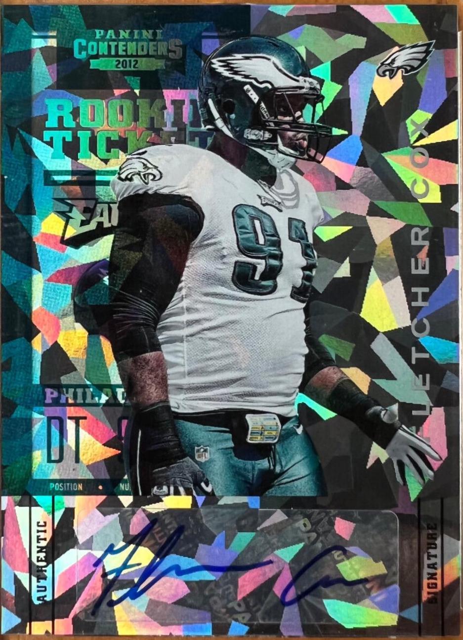 Fletcher Cox [Face To Side Autograph Cracked Ice] #137