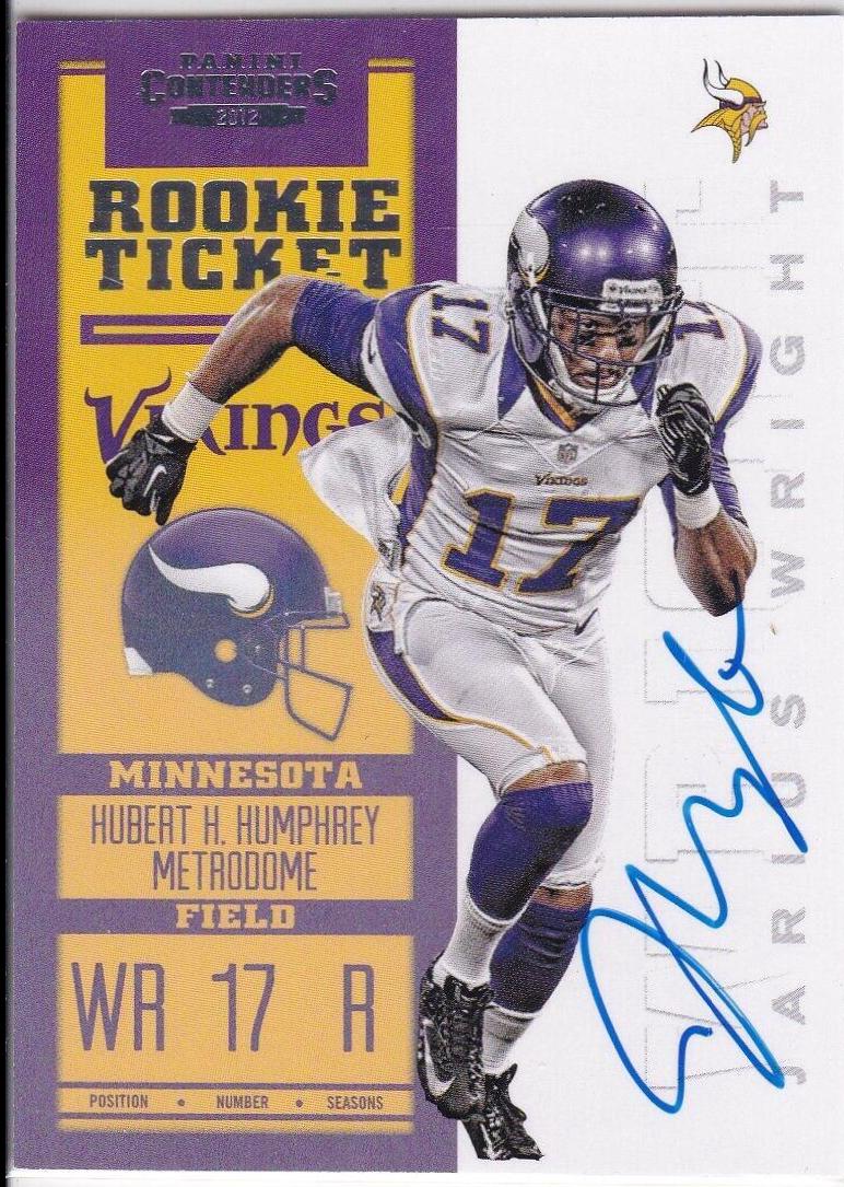 Jarius Wright [Running Autograph Playoff Ticket] #234