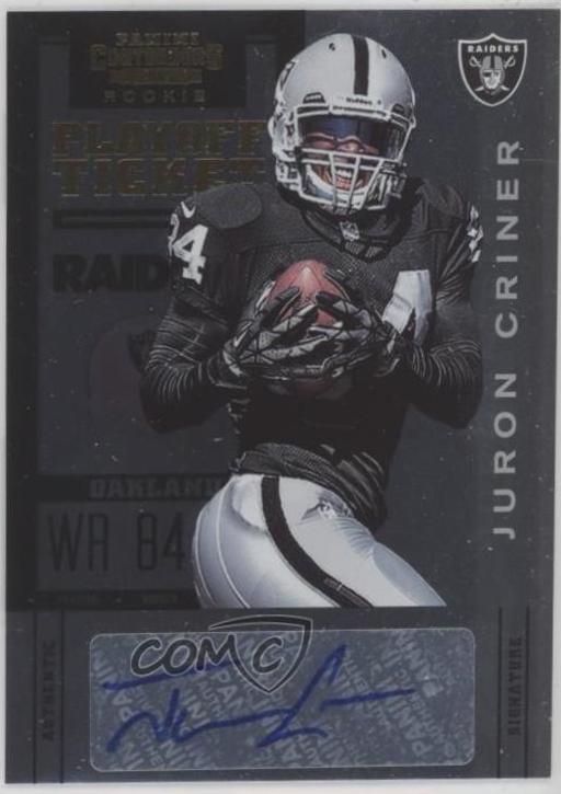Juron Criner [Ball In Front Autograph Playoff Ticket] #150