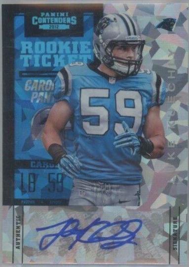 Luke Kuechly [Blue Jersey Autograph Cracked Ice] #159