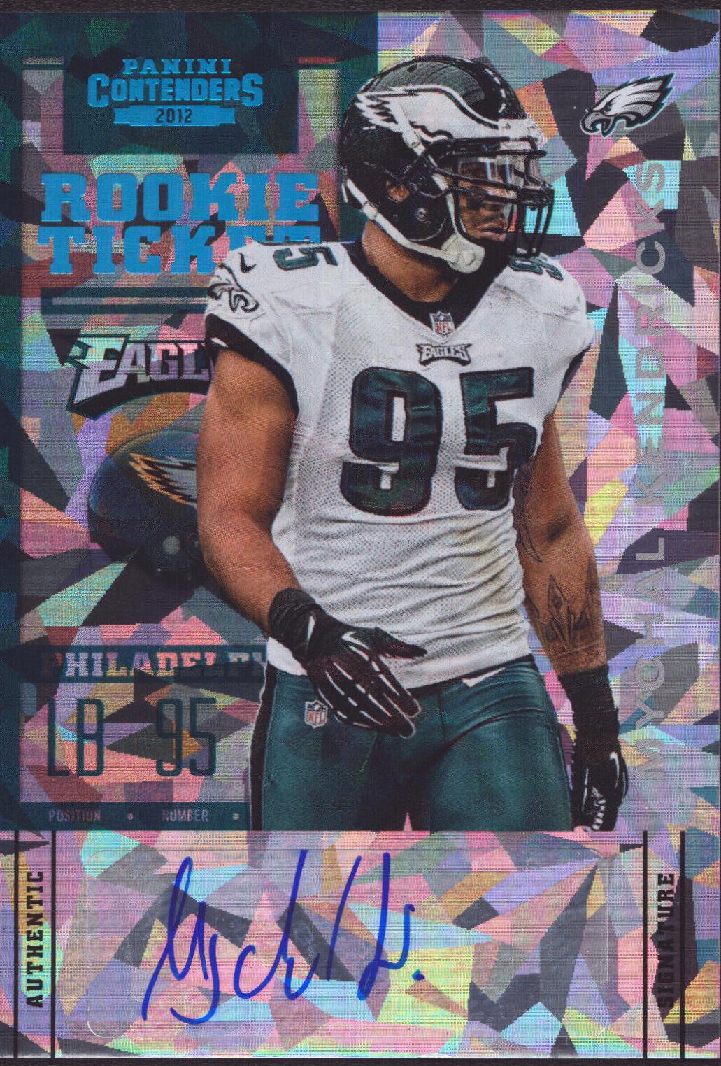 Mychal Kendricks [Turned To Side Autograph Cracked Ice] #171