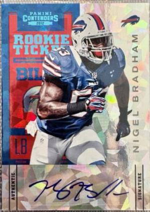Nigel Bradham [Running Autograph Cracked Ice] #125