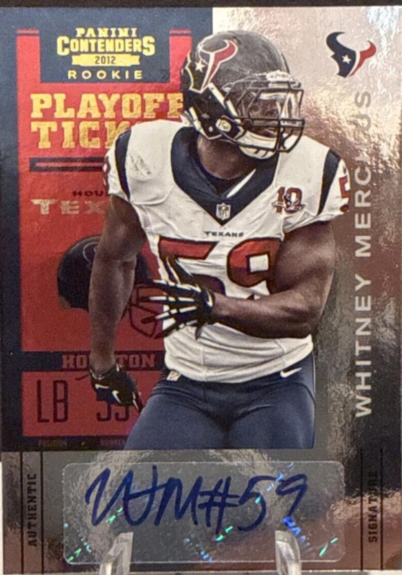 Whitney Mercilus [Looking Over Shoulder Autograph Playoff Ticket] #196