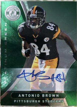Antonio Brown [Autograph Platinum Green] #11