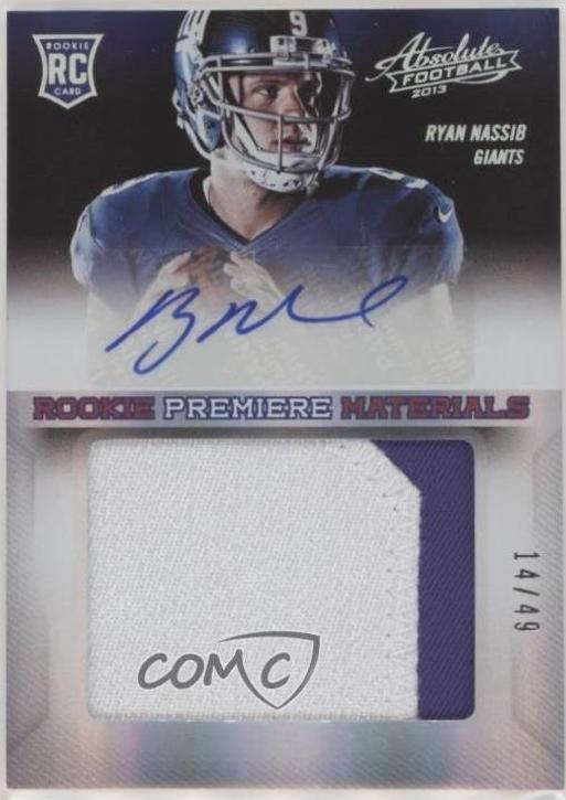 Ryan Nassib [Rookie Premiere Materials Signature Jumbo Prime] #232