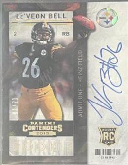 LE'Veon Bell [Catching Autograph Cracked Ice Ticket] #221