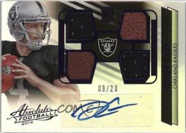 Derek Carr [Autograph Jersey, Ball] #214