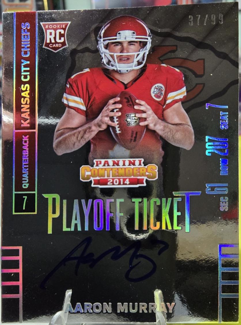 Aaron Murray [Looking Right Autograph Playoff Ticket] #201