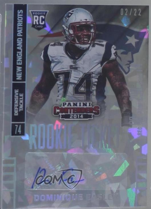 Dominique Easley [Seat Autograph Cracked Ice Ticket] #126