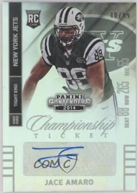 Jace Amaro [Seat Autograph Championship Ticket] #133