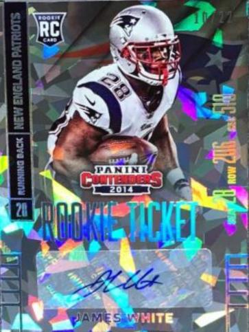 James White [Seat Autograph Cracked Ice Ticket] #136