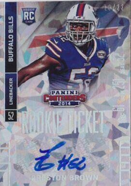 Preston Brown [Sec Autograph Cracked Ice Ticket] #165
