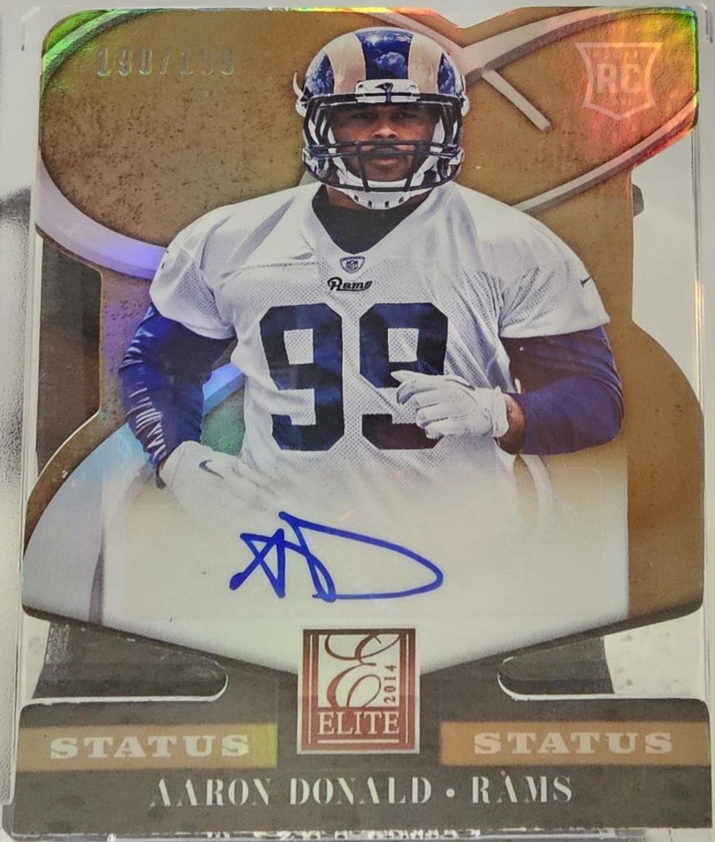 Aaron Donald [Gold Status Die Cut Signature] #101