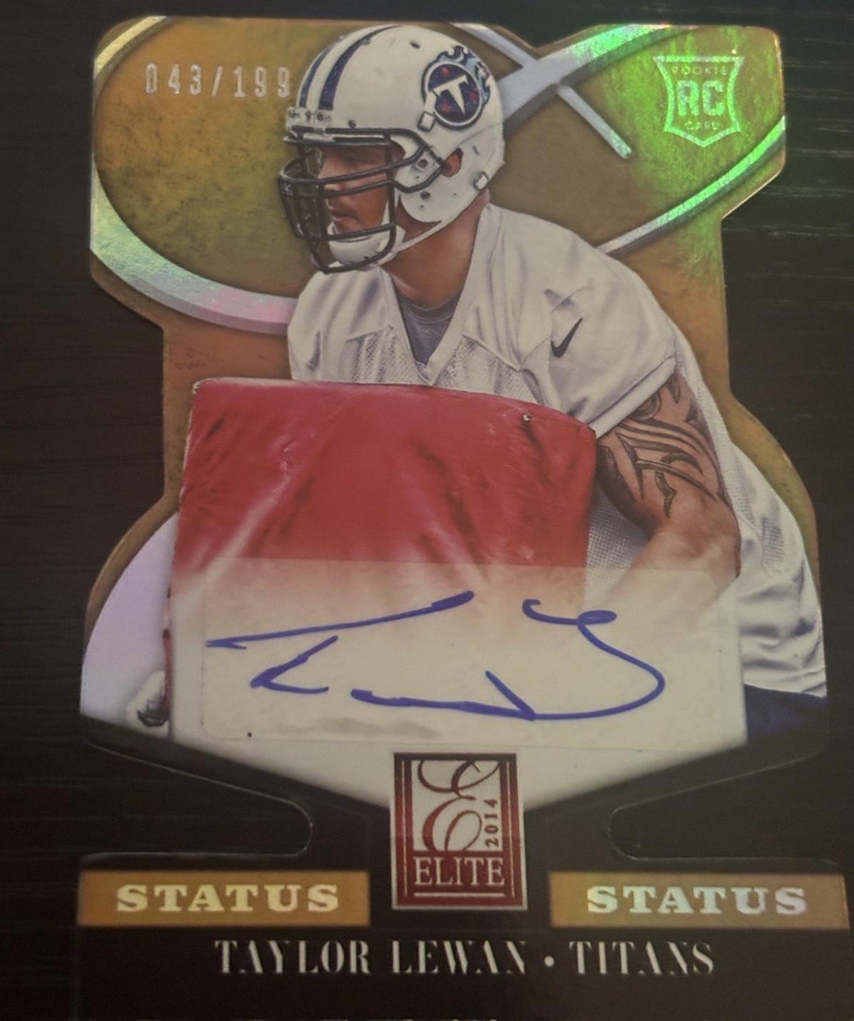 Taylor Lewan [Gold Status Die Cut Signature] #107