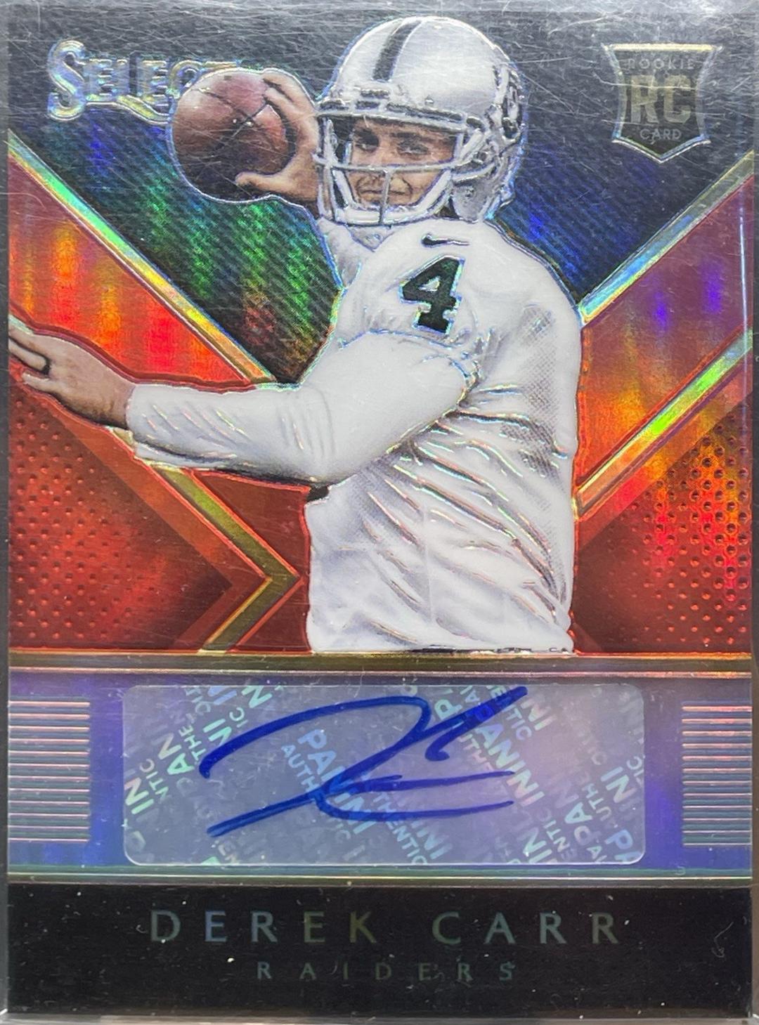 Derek Carr [Red Prizm] #RA-DC