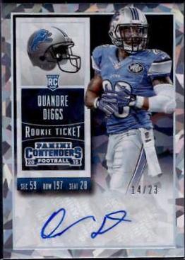 Quandre Diggs [Autograph Cracked Ice Ticket] #257