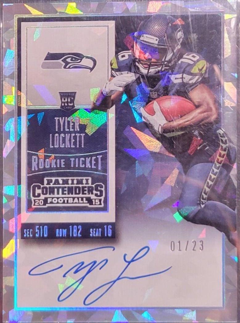 Tyler Lockett [Stiff Arm Autograph Cracked Ice Ticket] #240