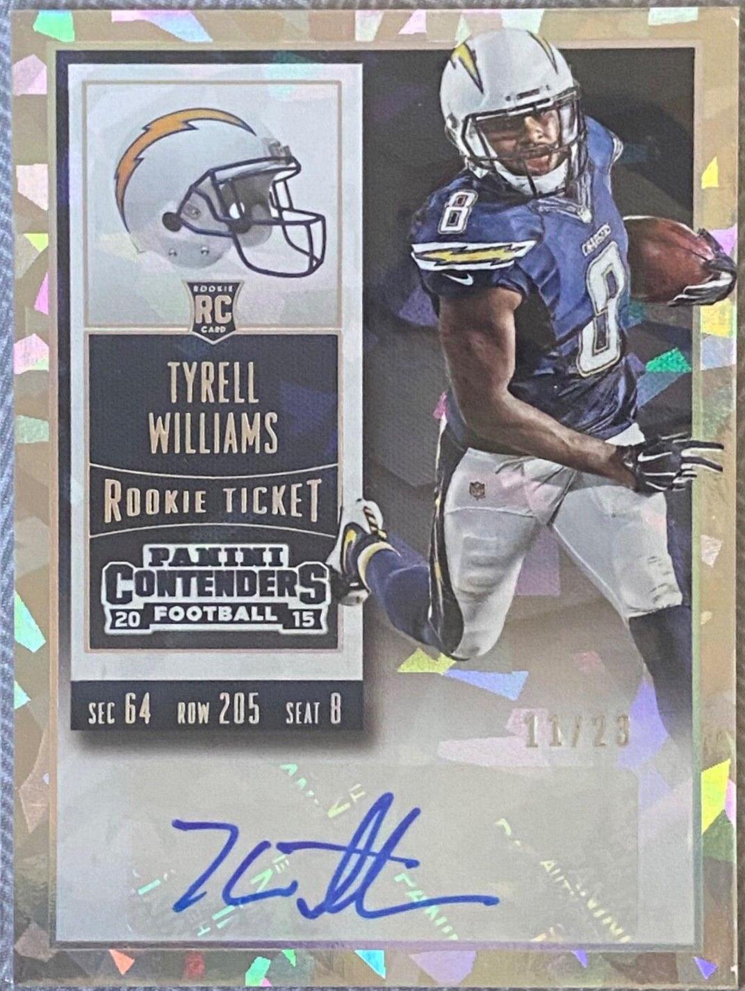 Tyrell Williams [Autograph Cracked Ice Ticket] #284