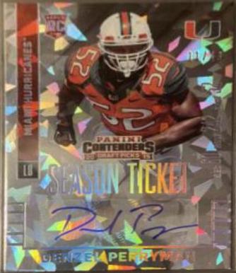 Denzel Perryman [Autograph Cracked Ice Ticket] #173