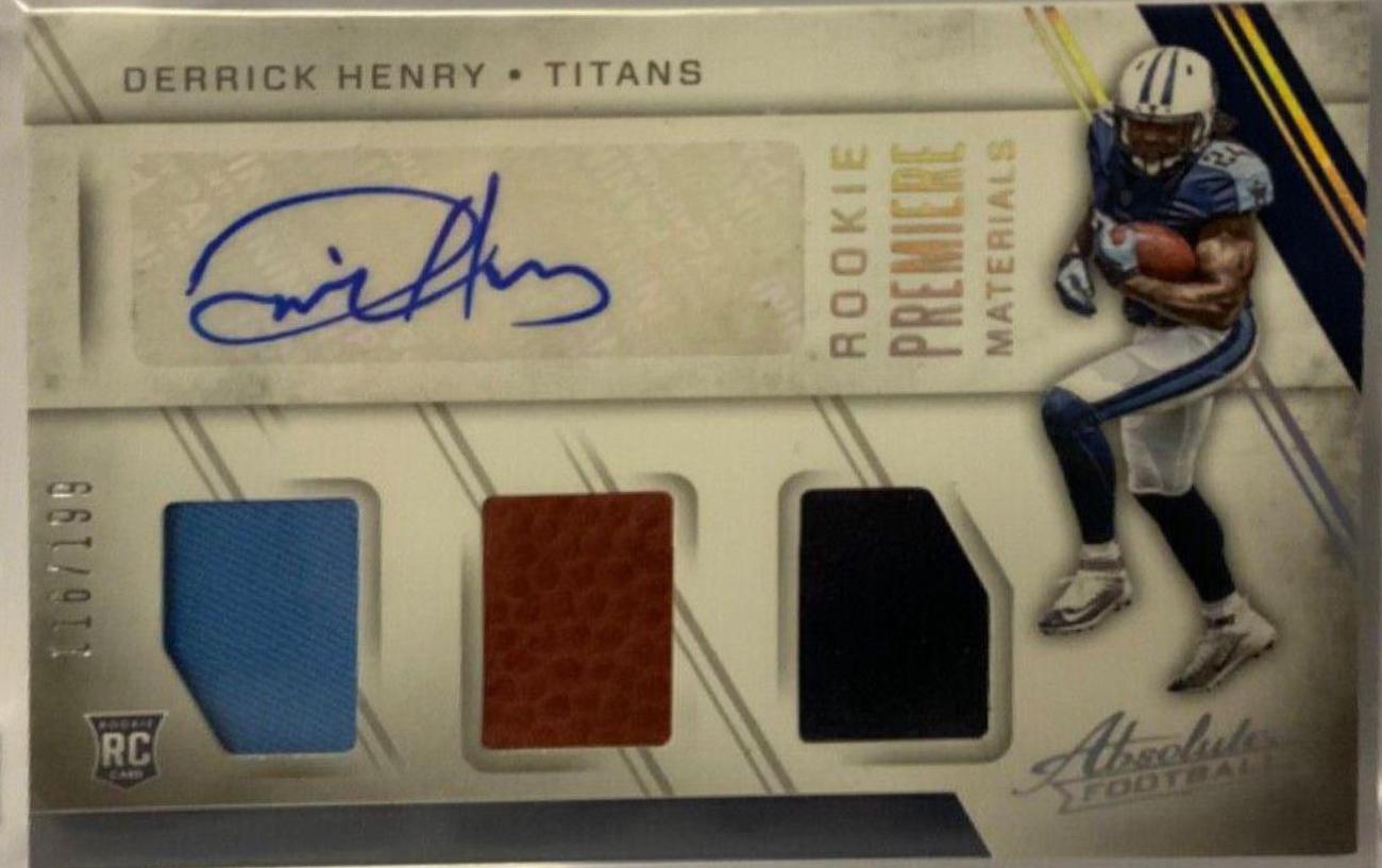 Derrick Henry [Rookie Premiere Materials Autograph] #212