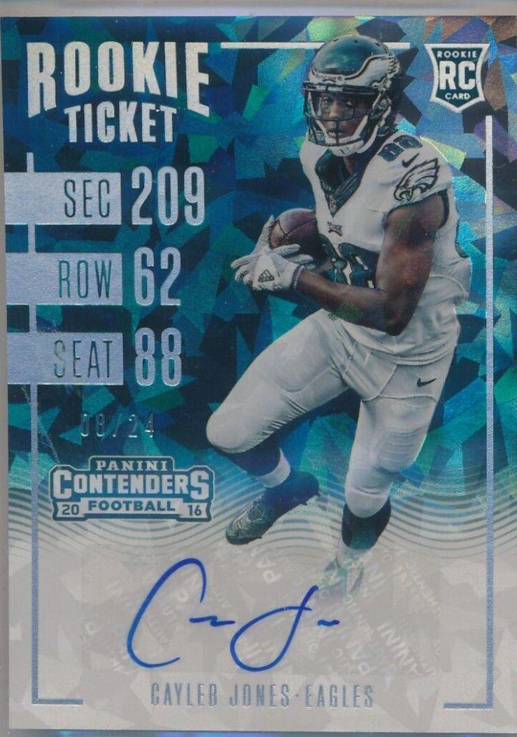 Cayleb Jones [Autograph Cracked Ice Ticket] #142